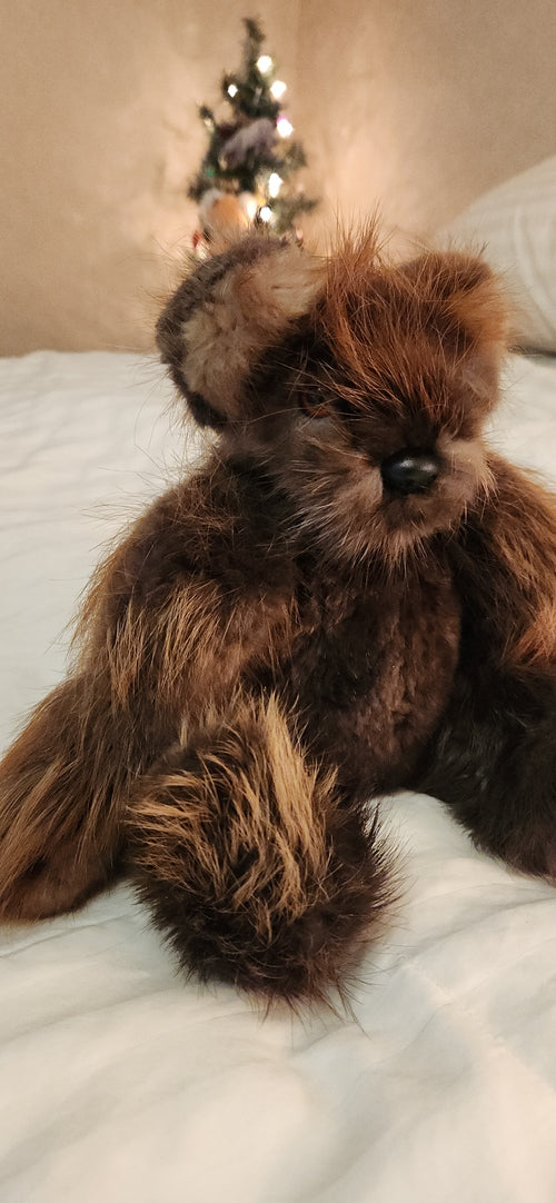 Beaver Fur Teddy Bear,  7 inch