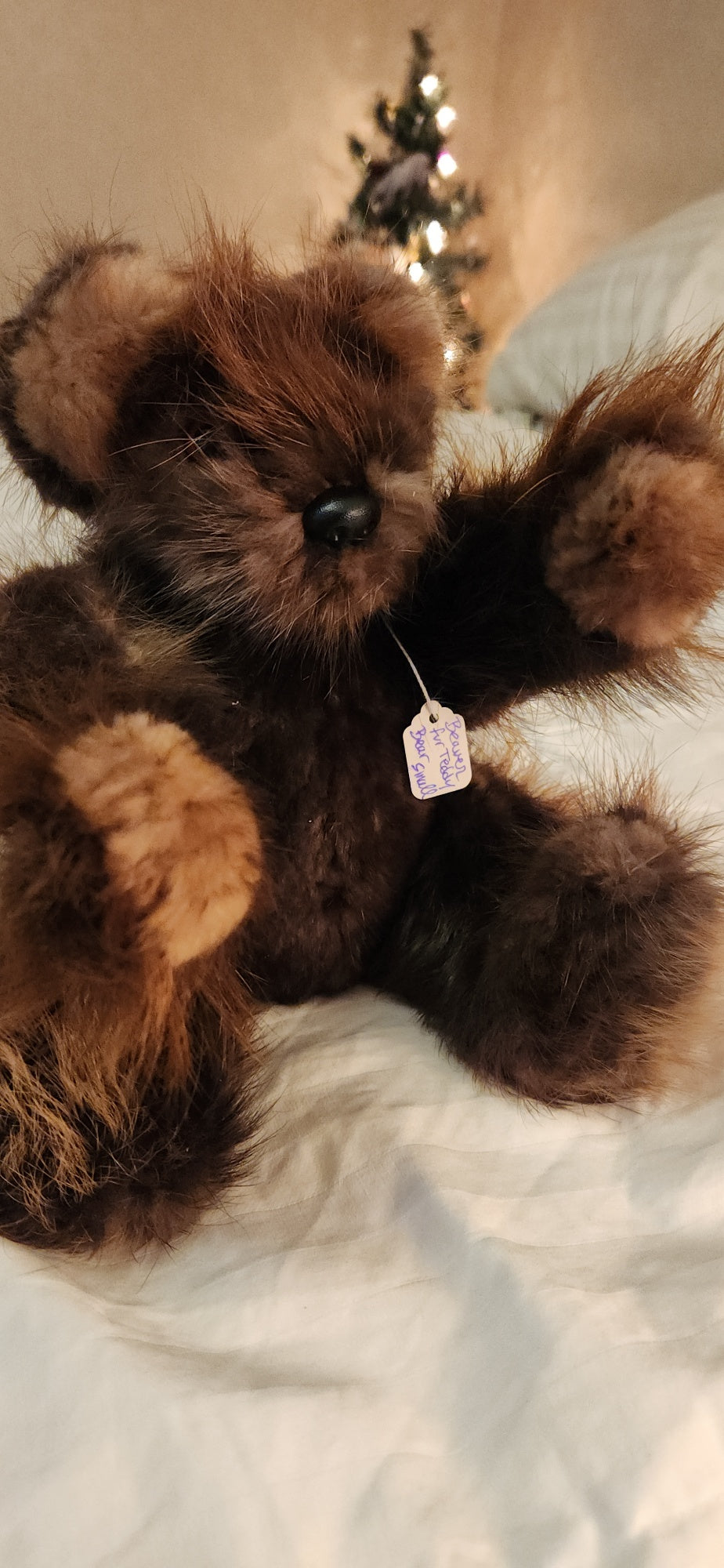 Beaver Fur Teddy Bear,  7 inch