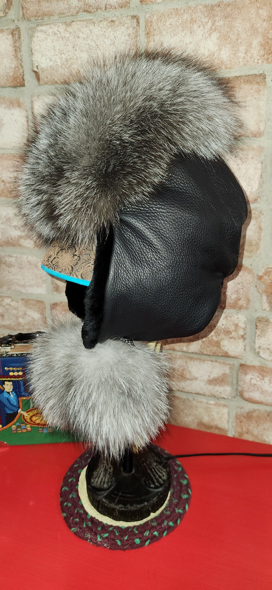 Blue Fox Alaska Trapper's Hat with sheared beaver fur