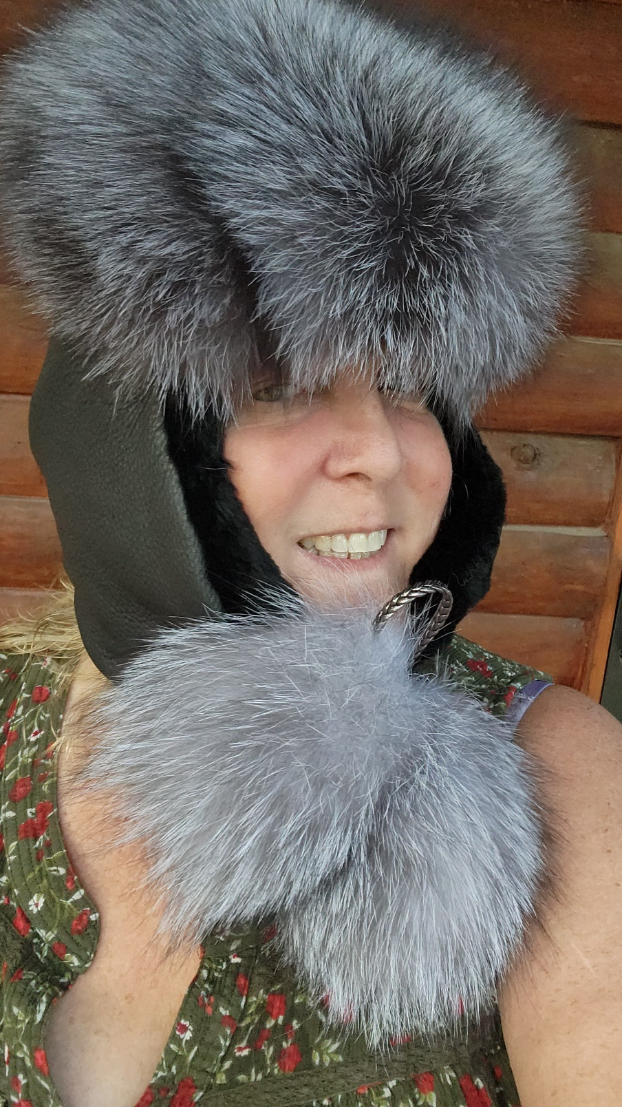 Blue Fox Alaska Trapper's Hat with sheared beaver fur