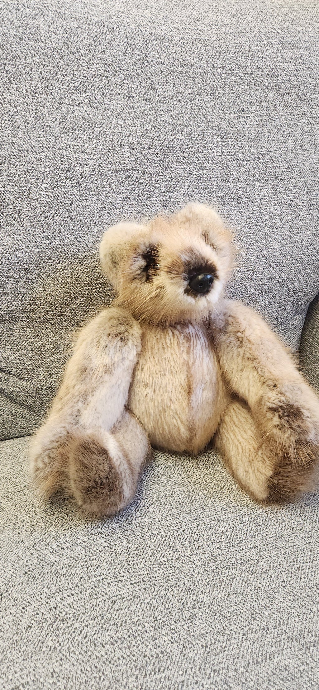 Light Beaver Fur Teddy Bear