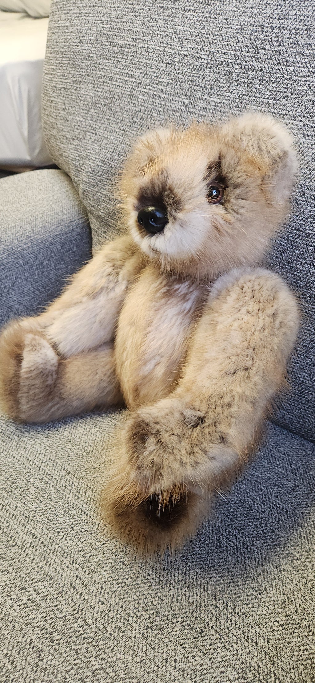 Light Beaver Fur Teddy Bear