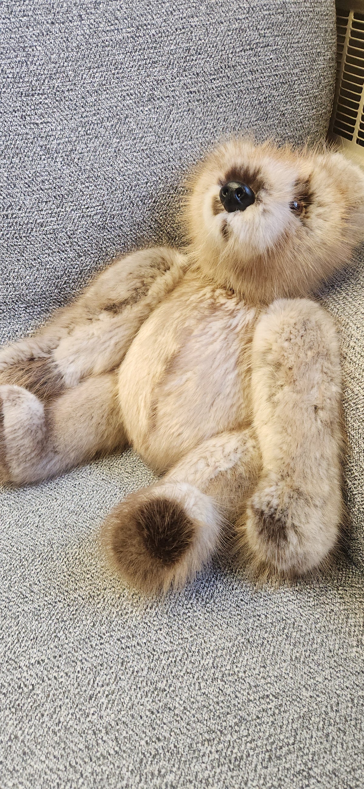 Light Beaver Fur Teddy Bear