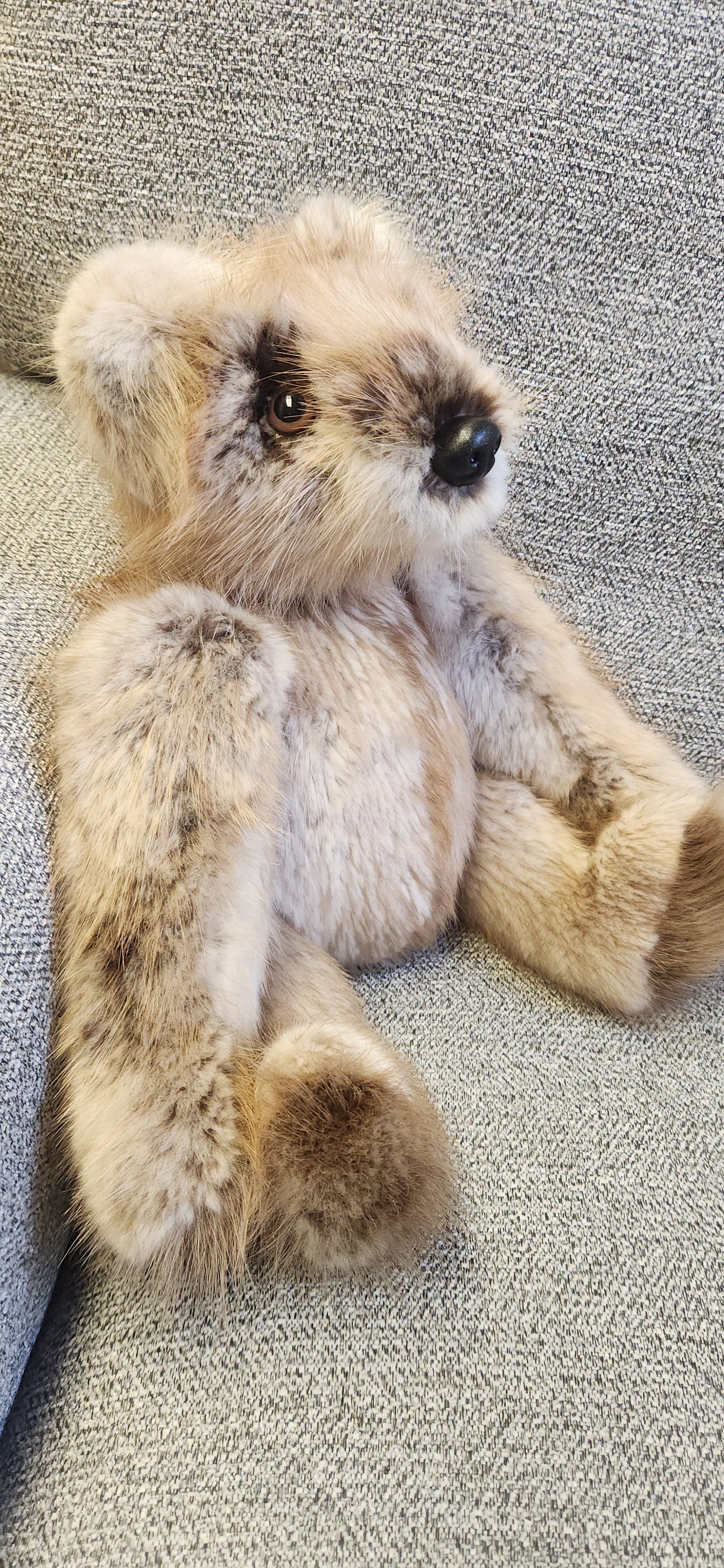 Light Beaver Fur Teddy Bear